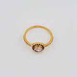 Anillo Halo Circular 1.95gr / T6 3/4 / Oro Amarillo 18K *