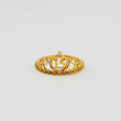 Anillo Corona Quinces Circular 1.75gr / T5 1/2 / Oro Amarillo 18K *