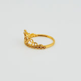 Anillo Corona Quinces Circular 1.75gr / T5 1/2 / Oro Amarillo 18K *
