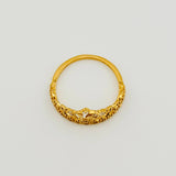 Anillo Corona Quinces Circular 1.75gr / T5 1/2 / Oro Amarillo 18K *