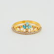 Anillo Corona Incrustada 2.8gr / T7 3/4 / Oro Amarillo 18K *