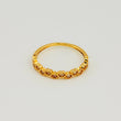 Anillo Linea Corazones 1.7gr / T7 1/4 / Oro Amarillo 18K *