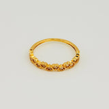 Anillo Linea Corazones 1.7gr / T7 1/4 / Oro Amarillo 18K *