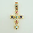 Solid Cross Pendant 5.8gr / 1 3/4 in / Yellow Gold 18K