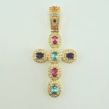 Solid Cross Pendant 5.8gr / 1 3/4 in / Yellow Gold 18K