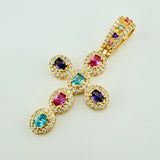 Solid Cross Pendant 5.8gr / 1 3/4 in / Yellow Gold 18K