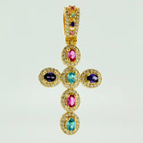 Solid Cross Pendant 5.8gr / 1 3/4 in / Yellow Gold 18K
