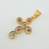 Solid Cross Pendant 5.8gr / 1 3/4 in / Yellow Gold 18K