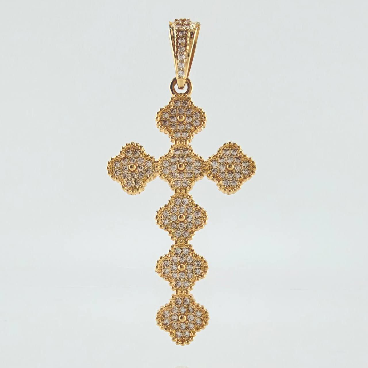 Dije Cruz Trebol 6.25gr / 2 in / Oro Amarillo 18K