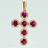 Dije Cruz Tupida 3.65gr / 1 1/2 in / Oro Amarillo 18K