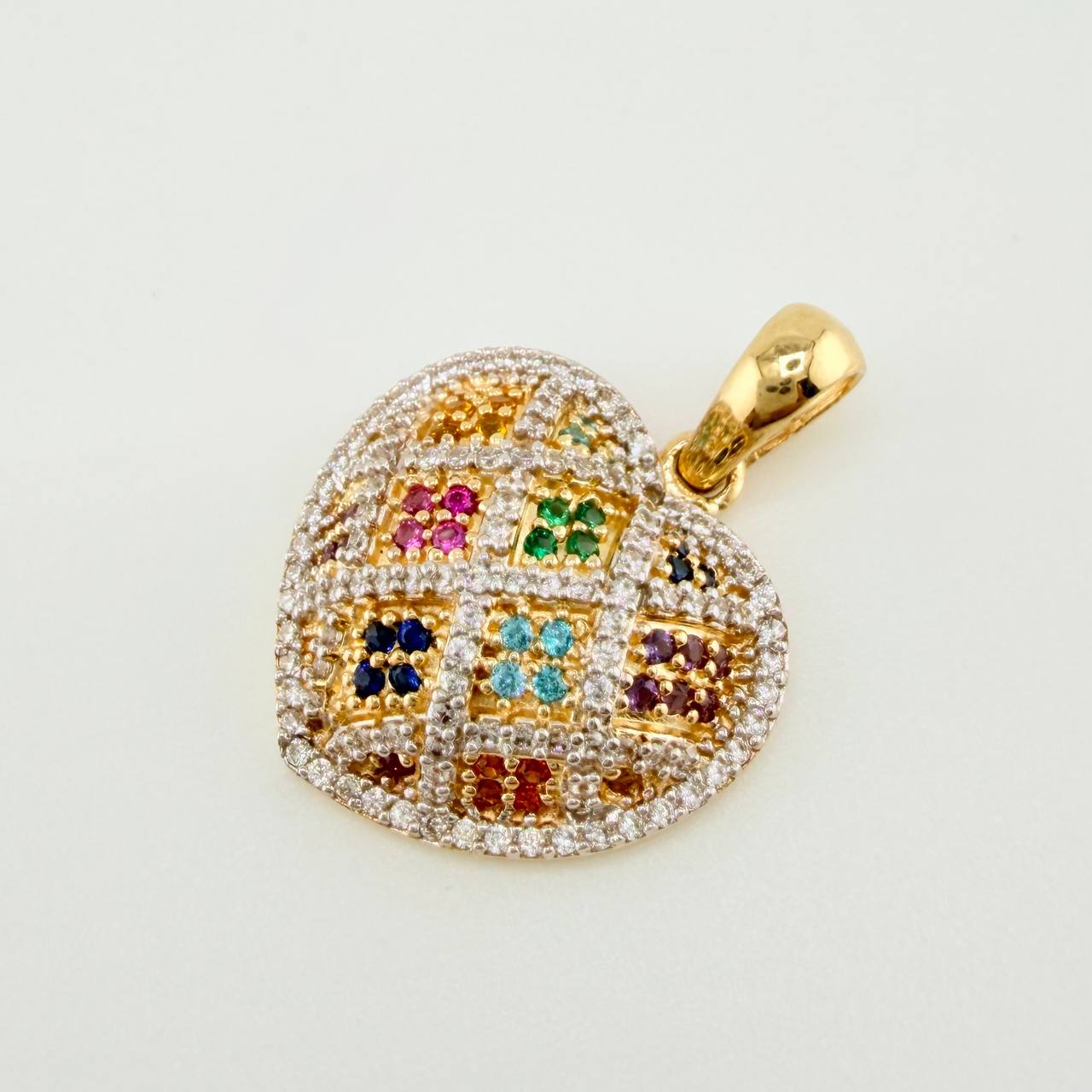 Solid Heart Pendant 5.05gr / 1 in / Yellow Gold 18K