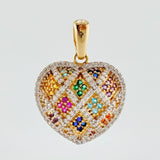 Solid Heart Pendant 5.05gr / 1 in / Yellow Gold 18K