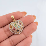 Solid Heart Pendant 5.05gr / 1 in / Yellow Gold 18K