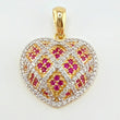 Solid Heart Pendant 4.75gr / 1 in / Yellow Gold 18K