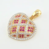 Solid Heart Pendant 4.75gr / 1 in / Yellow Gold 18K