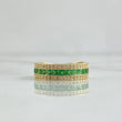 Intermediate Rail Ring Band 3.3gr / T5 3/4 / White Zircons - 18K Yellow Gold Green