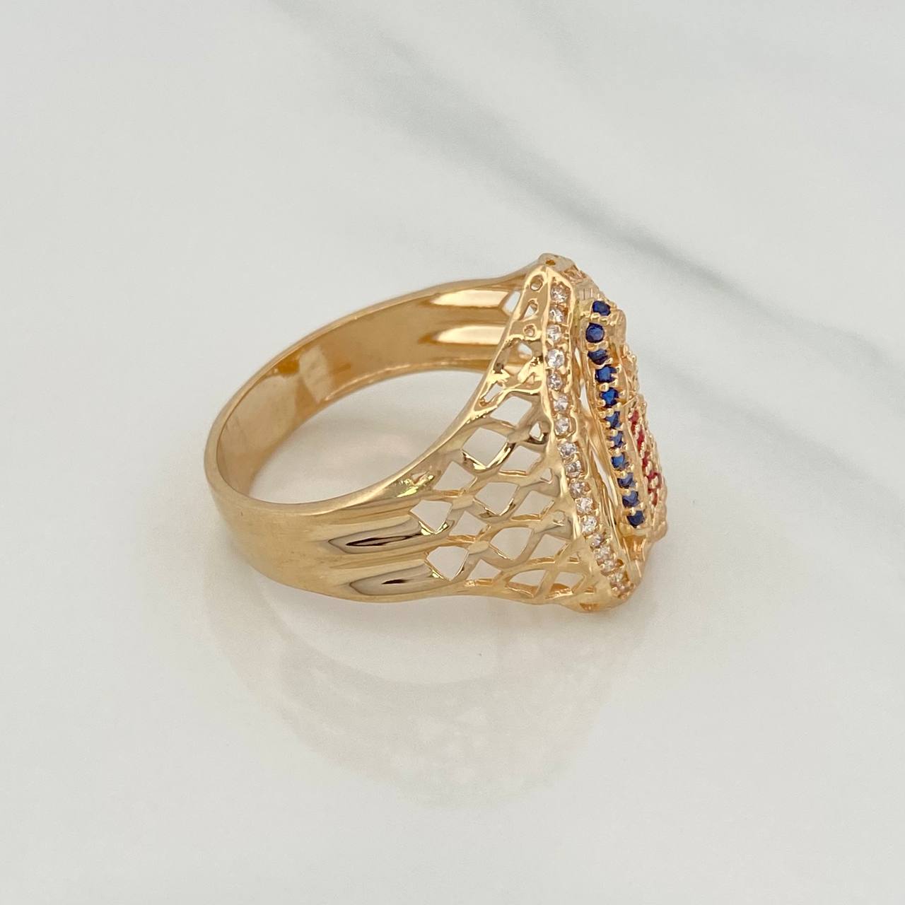 Anillo Virgen Guadalupe 5.5gr / T9 1/2 / Oro Amarillo 18K $