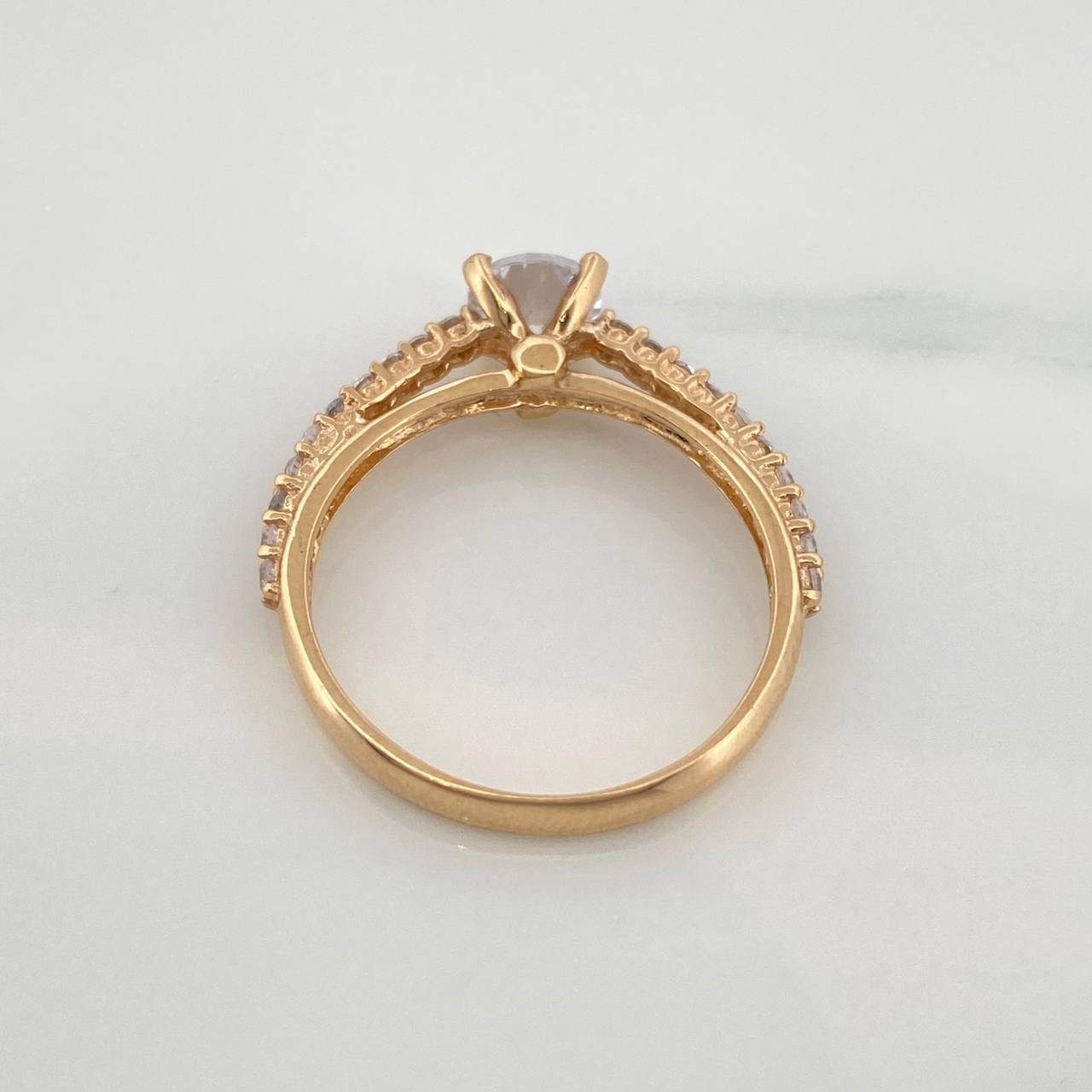 Anillo Solitario Churumbela 2.55gr / T6 3/4 / Oro Amarillo 18K %