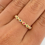 Churumbela Squares Ring 1.75gr / T7 1/2 / Yellow Gold 18K %
