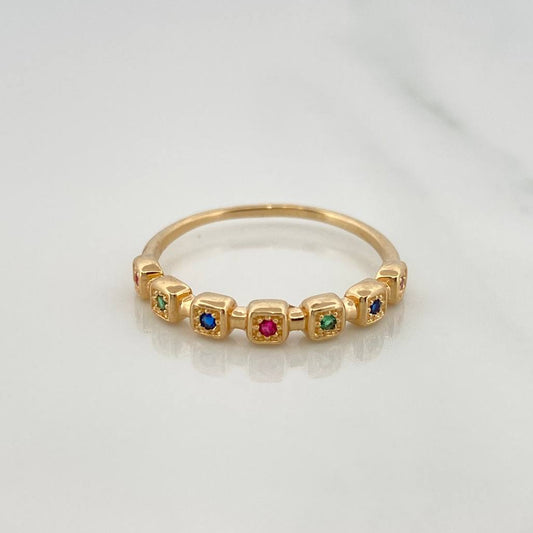 Churumbela Squares Ring 1.75gr / T7 1/2 / Yellow Gold 18K %