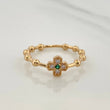 Flower Circles Ring 2.15gr / T6 3/4 / Yellow Gold 18K %