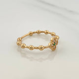 Flower Circles Ring 2.15gr / T6 3/4 / Yellow Gold 18K %