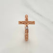 Anillo Cruz Cristo 6.45gr / T11 1/2 / Dos Oros Blanco Rosa 18K %
