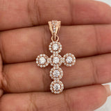 Dije Cruz Tupida 2.45gr / 1 1/4 in / Oro Rosa 18K %