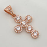 Dije Cruz Tupida 2.45gr / 1 1/4 in / Oro Rosa 18K %