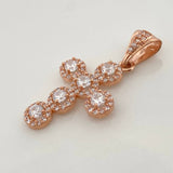 Dije Cruz Tupida 2.45gr / 1 1/4 in / Oro Rosa 18K %