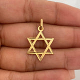 Star of David Pendant 1.25gr / 1 in / Yellow Gold 18K %