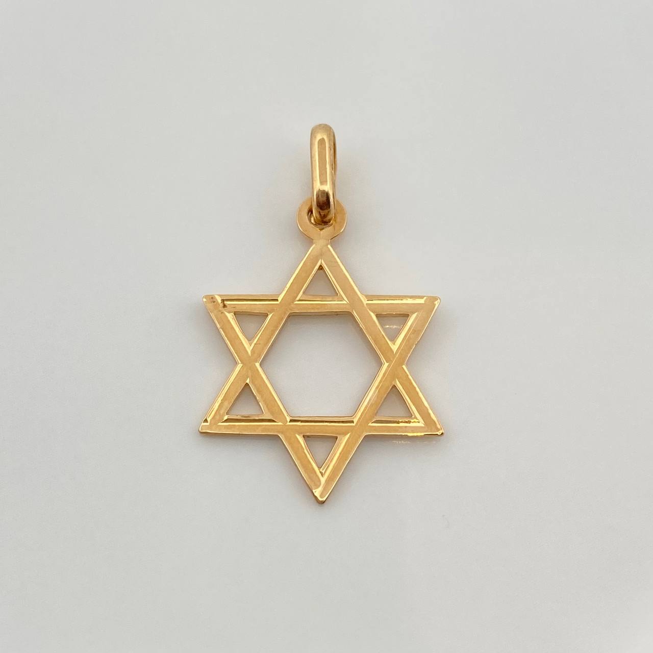 Star of David Pendant 1.25gr / 1 in / Yellow Gold 18K %