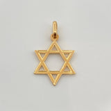 Star of David Pendant 1.25gr / 1 in / Yellow Gold 18K %