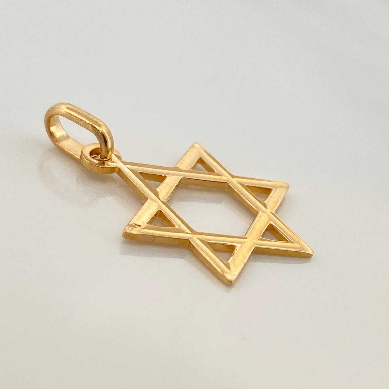 Star of David Pendant 1.25gr / 1 in / Yellow Gold 18K %