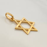 Star of David Pendant 1.25gr / 1 in / Yellow Gold 18K %