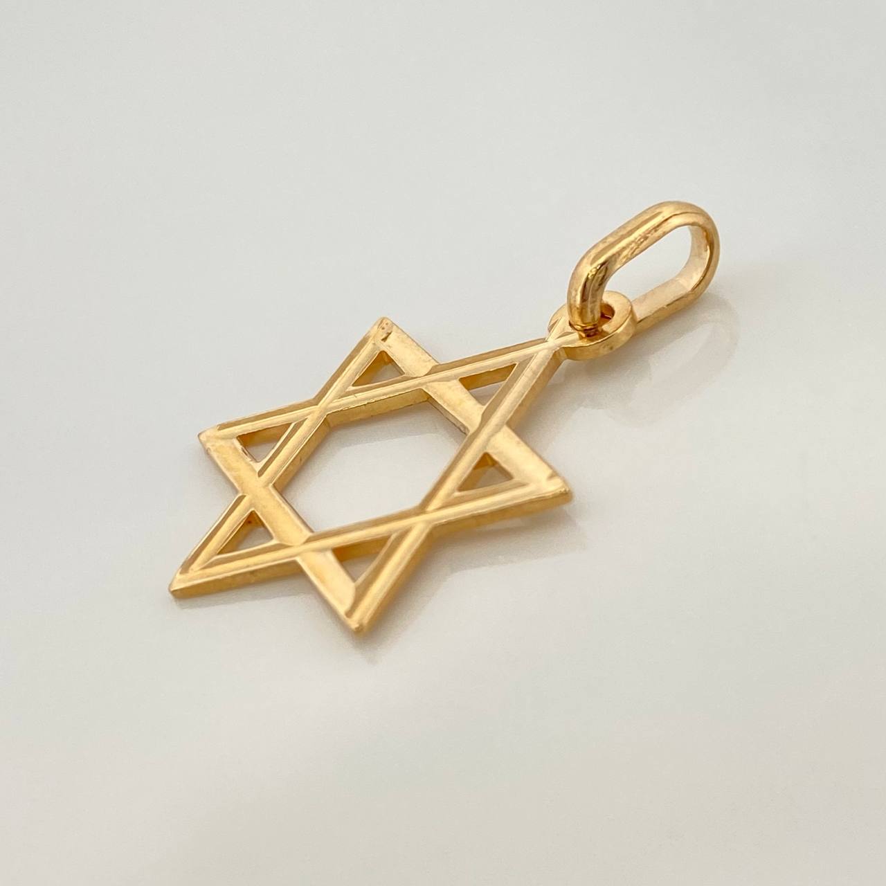 Star of David Pendant 1.25gr / 1 in / Yellow Gold 18K %