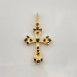 Dije Cruz Gotica 1.3gr / 1 in / Oro Amarillo 18K %