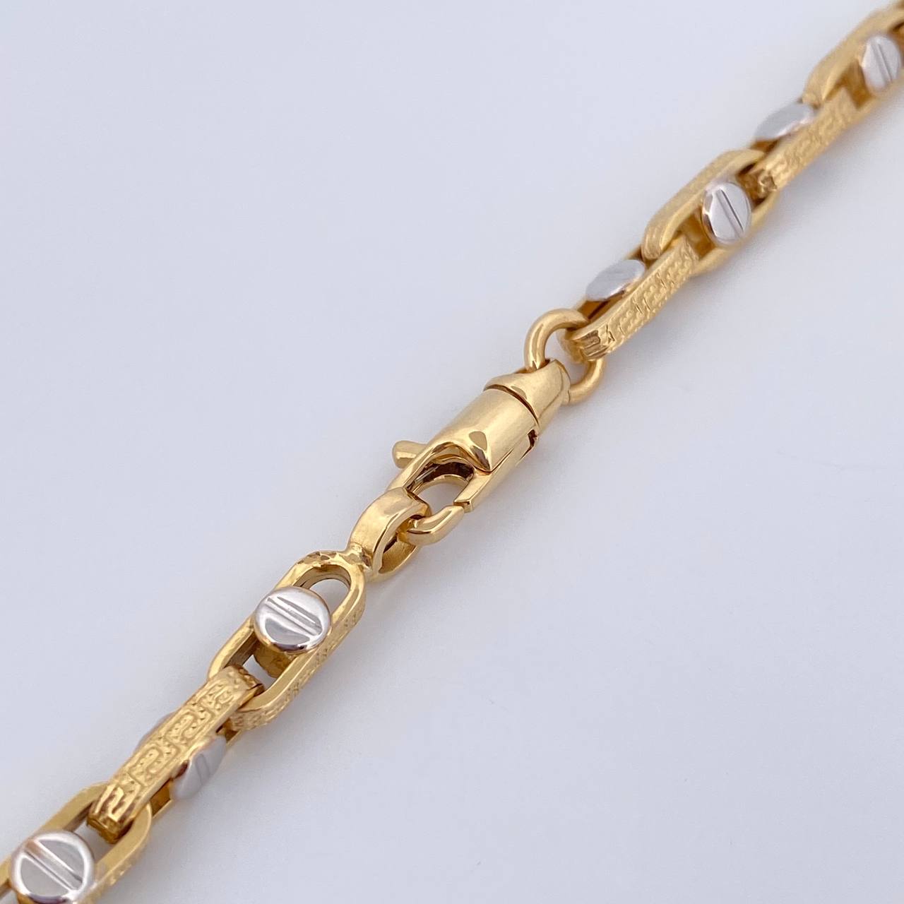 Clik Screw Chain 19gr / 24.0in / Two Tone Yellow White 18K +4$