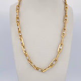 Cadena Clik Tornillos 16.15gr / 60cm / Dos Oros Amarillo Blanco +4 18K $