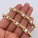 Cadena Clik Tornillos 25.2gr / 60.7cm / Dos Oros Amarillo Blanco +4 18K $