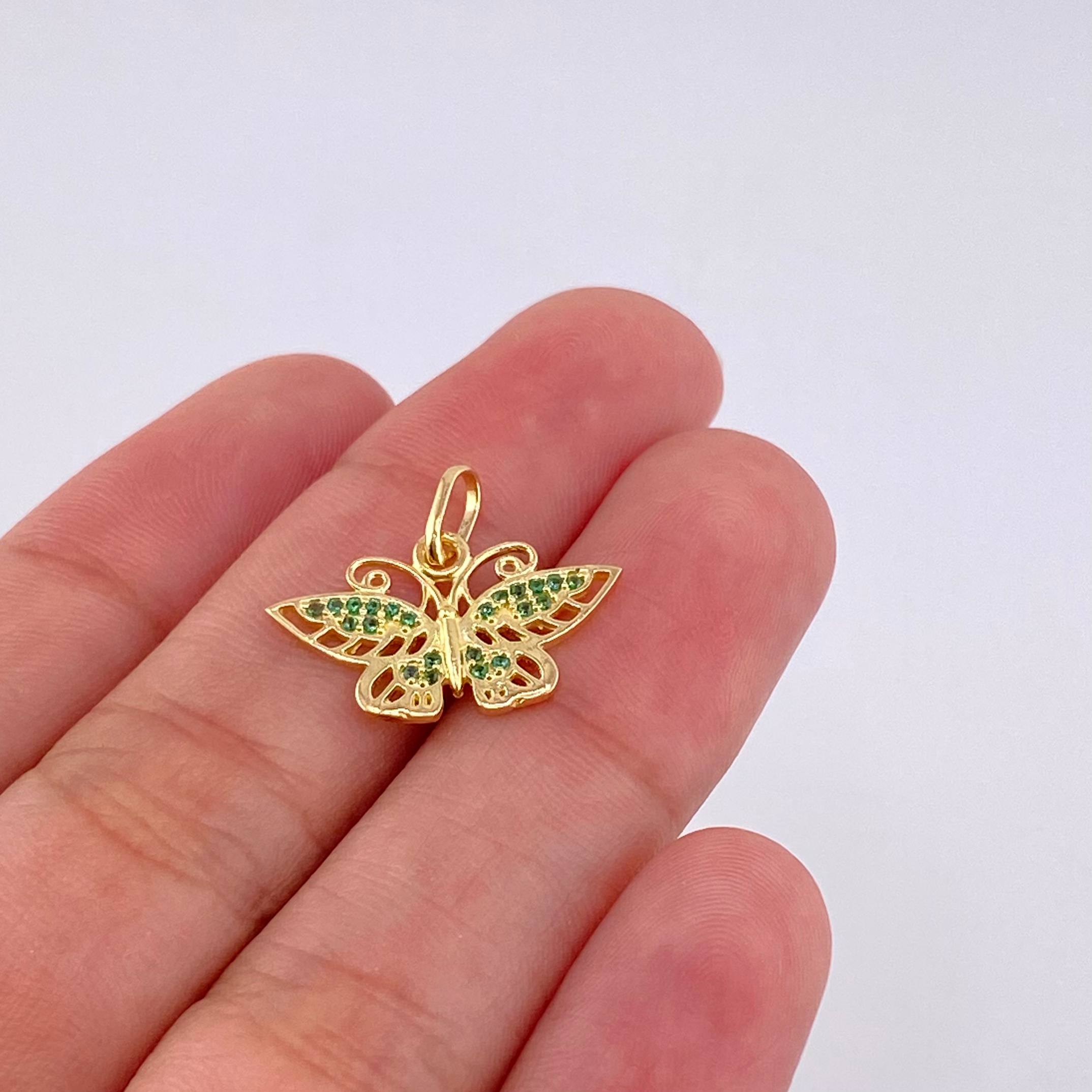 Dije Mariposa Monarca 1.35 g / 3/4 in Oro Amarillo 18K