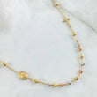 Denarius Type Chain Miraculous Virgin 3.2gr / 17.7in / Three Golds +4 18K *