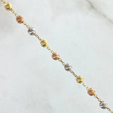 Denarius Type Chain Miraculous Virgin 3.2gr / 17.7in / Three Golds +4 18K *