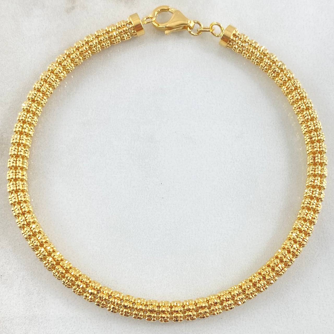 Ice Bracelet 11.45gr / 8.5in / 18K Gold +4$
