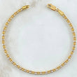 Ice Bracelet 8.15gr / 8.5in / Two Tone Yellow White 18K +4 ©