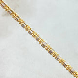 Ice Bracelet 8.15gr / 8.5in / Two Tone Yellow White 18K +4 ©