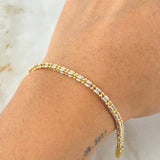 Ice Bracelet 8.15gr / 8.5in / Two Tone Yellow White 18K +4 ©