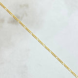 Cadena Figaro 2.2gr / 23 1/2 in / 1.1mm Oro Amarillo +1 18K *