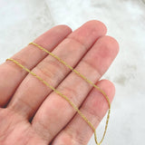 Figaro Chain 2.15gr / 23 1/2 in / 1.1mm Yellow Gold +1 18K *