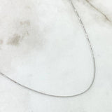 Cadena Veneciana 0.95gr / 50cm / Oro Blanco +3 18K